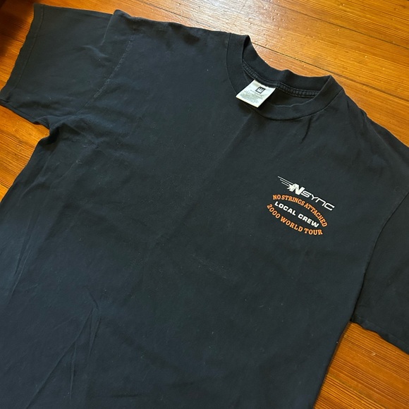 XL NSYNC Stage Tour Tee ; black and clean with some common wear ; great piece - Picture 5 of 6